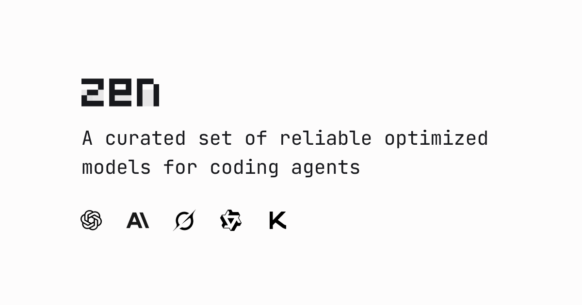 OpenCode Zen: Reliable optimized models for coding agents